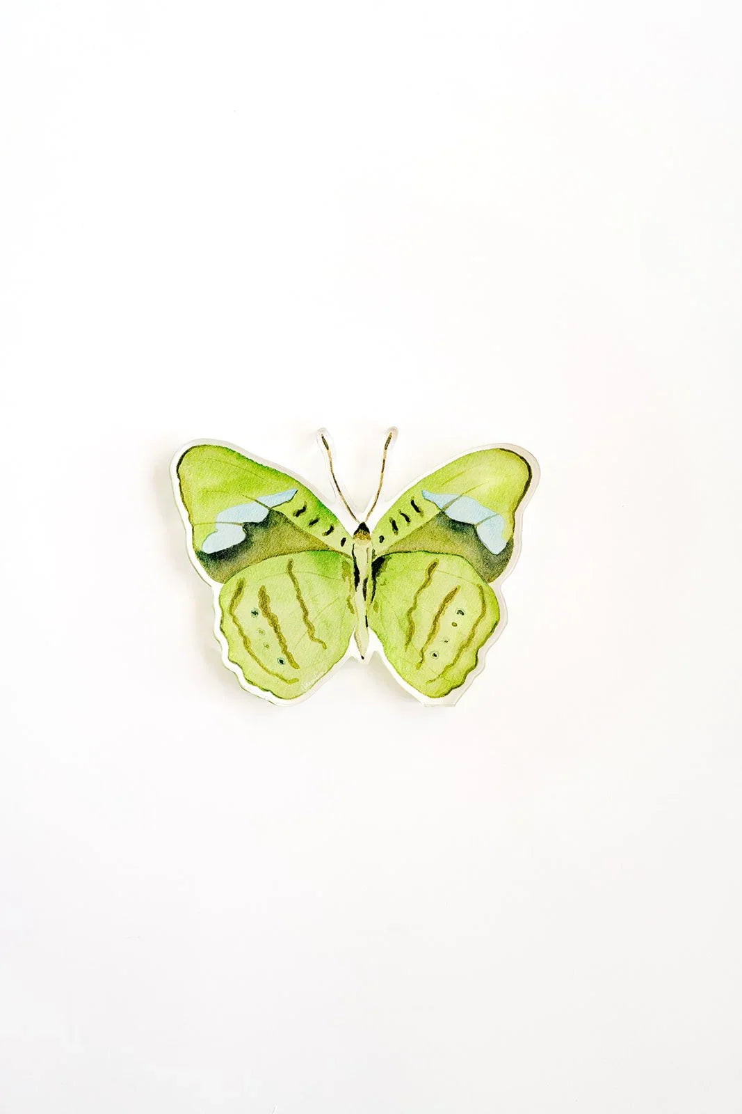 Green Butterfly Acrylic Art Block Large