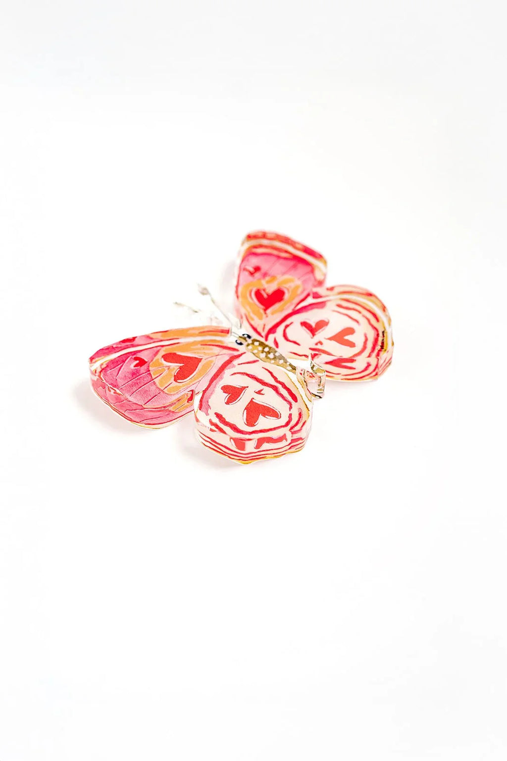 Heart Butterfly Acrylic Art Block Large