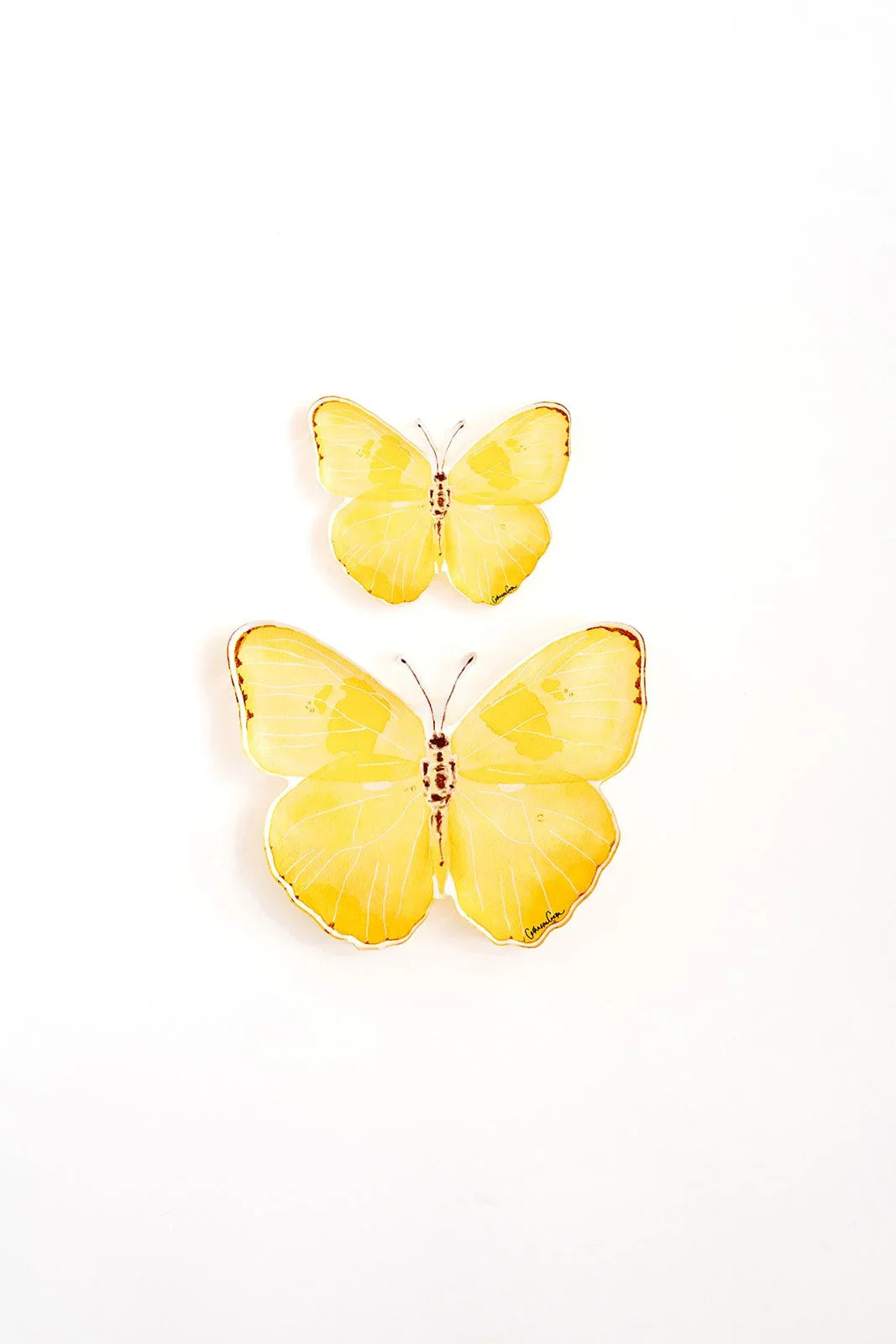 Yellow Butterfly Acrylic Art Block Small