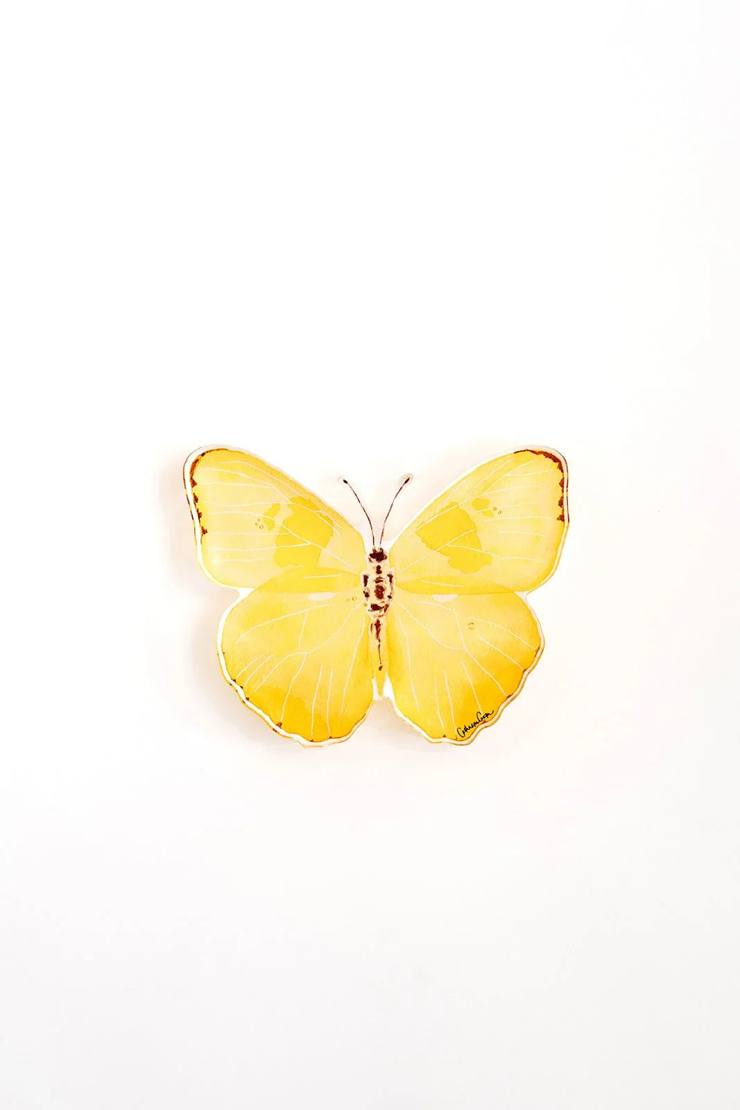 Yellow Butterfly Acrylic Art Block Large