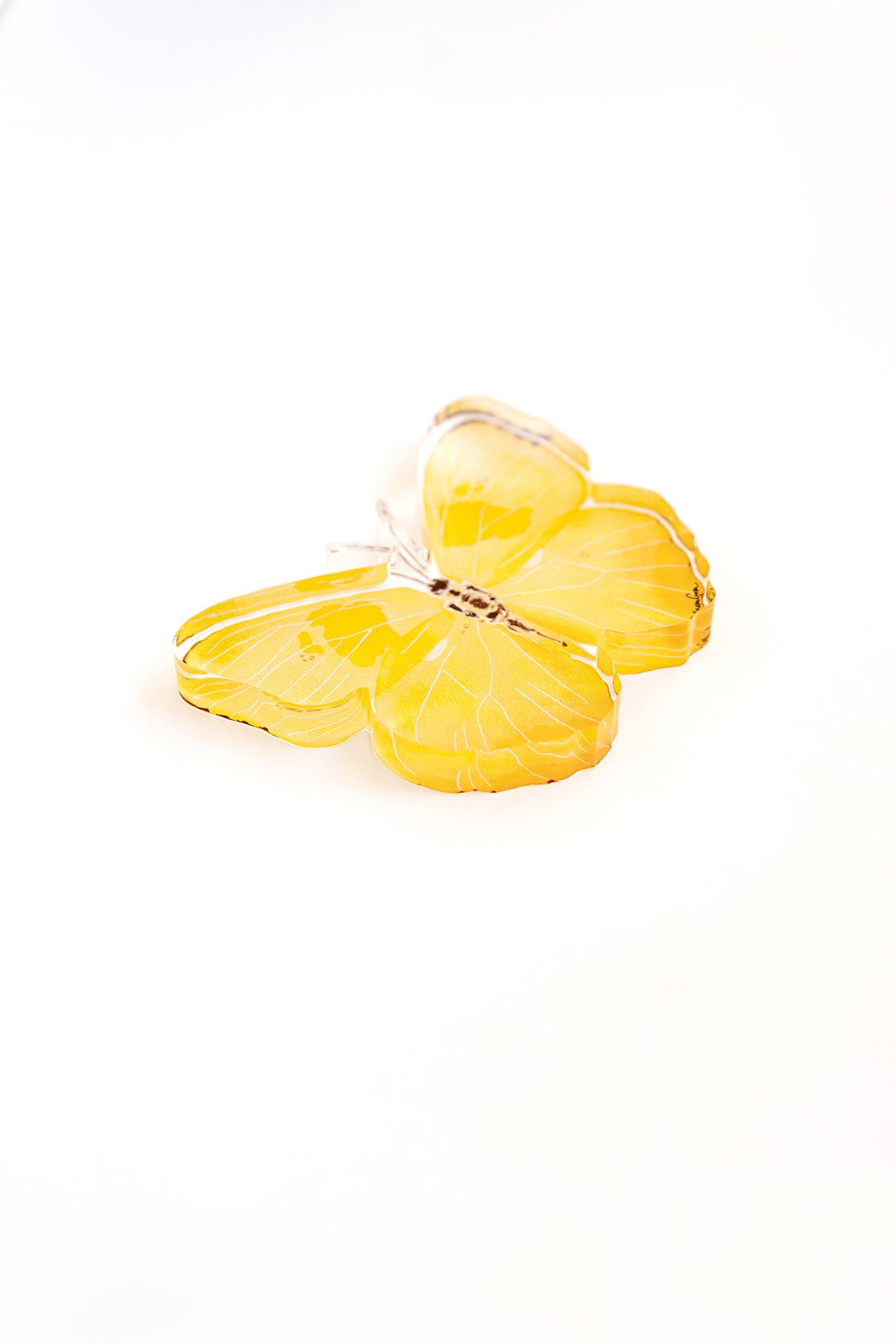 Yellow Butterfly Acrylic Art Block Small