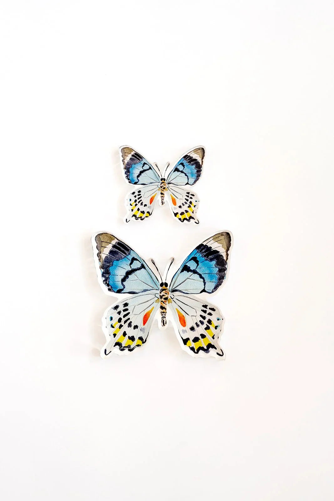 Blue Multi Butterfly Acrylic Art Block Small
