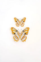 Orange Butterfly Acrylic Art Block Large