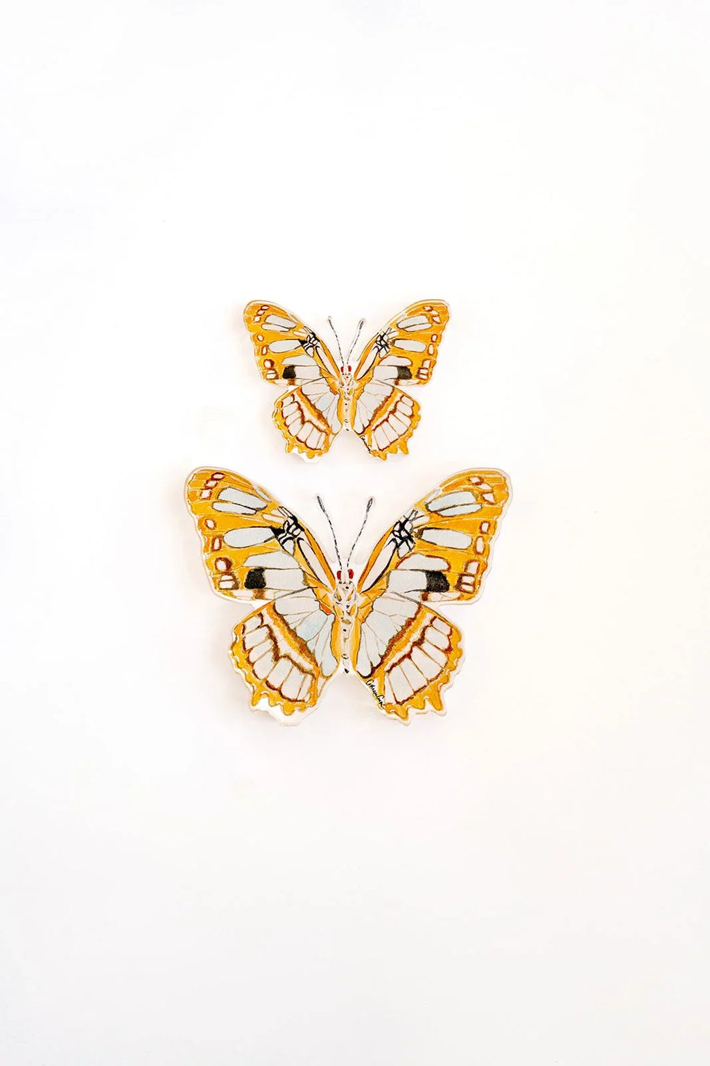 Orange Butterfly Acrylic Art Block Small