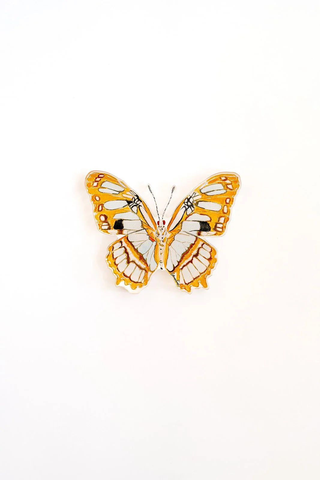 Orange Butterfly Acrylic Art Block Large