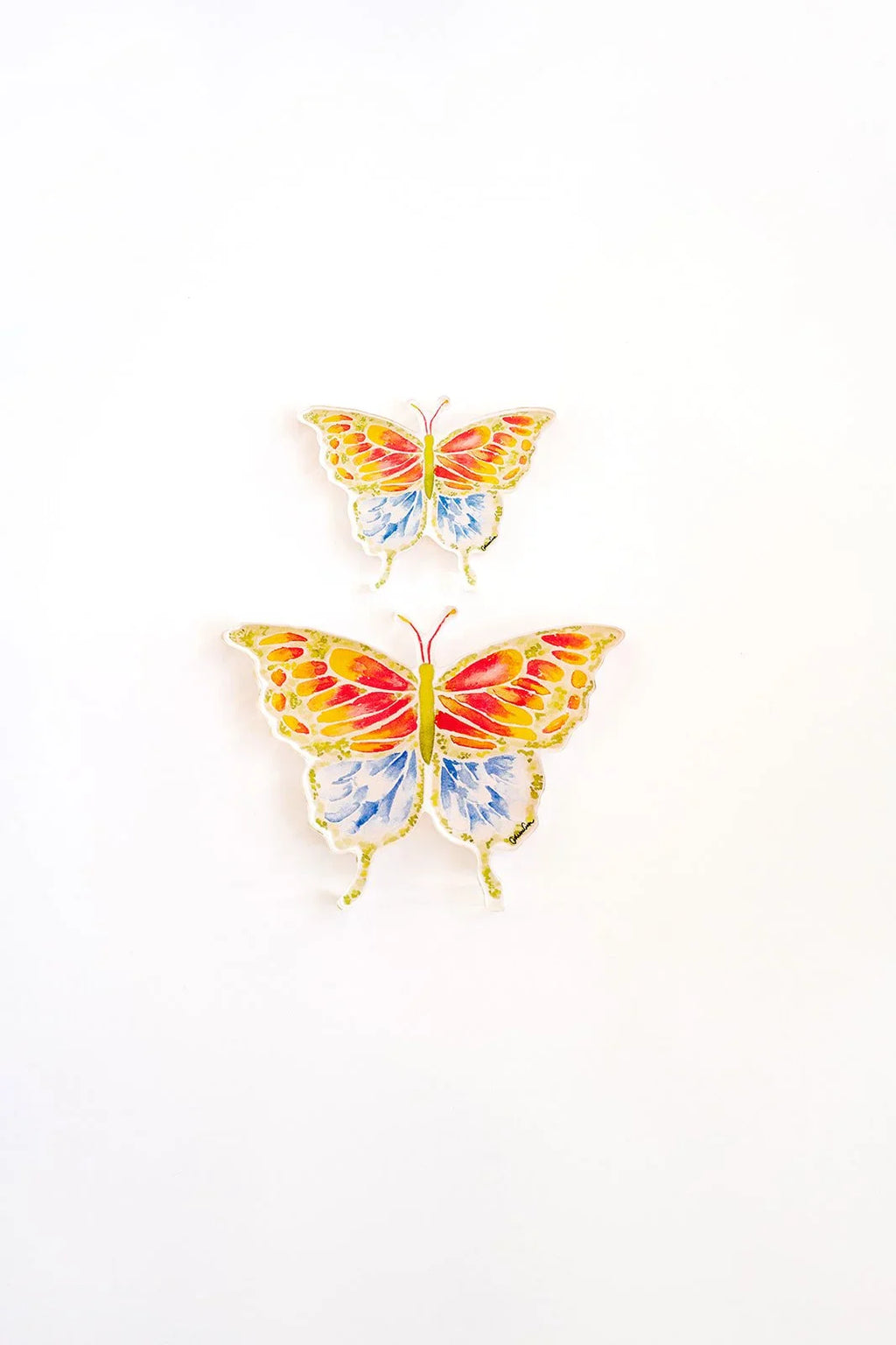 Sunset Butterfly Acrylic Art Block Small