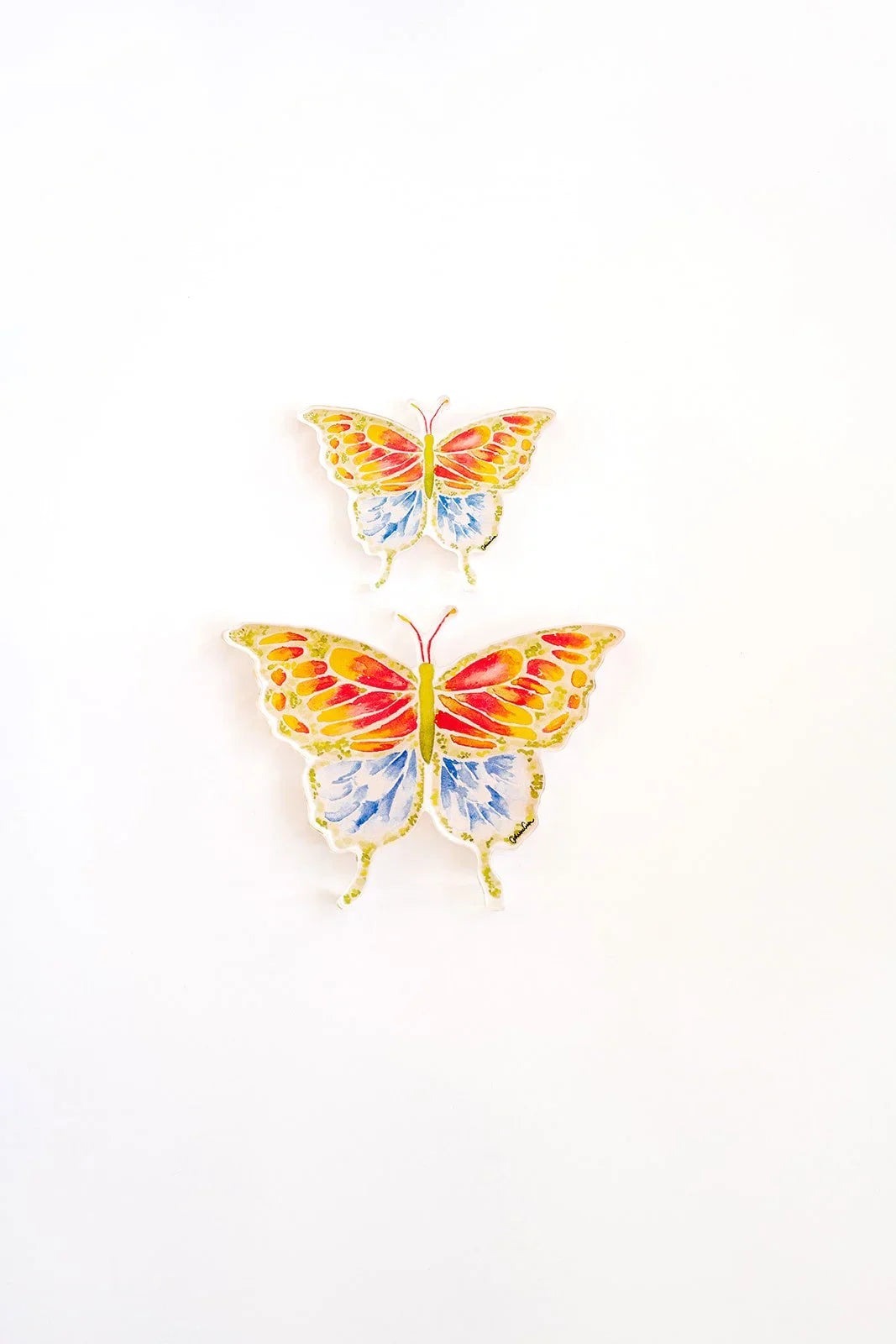 Sunset Butterfly Acrylic Art Block Small