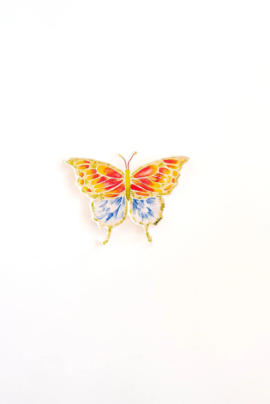 Sunset Butterfly Acrylic Art Block Large