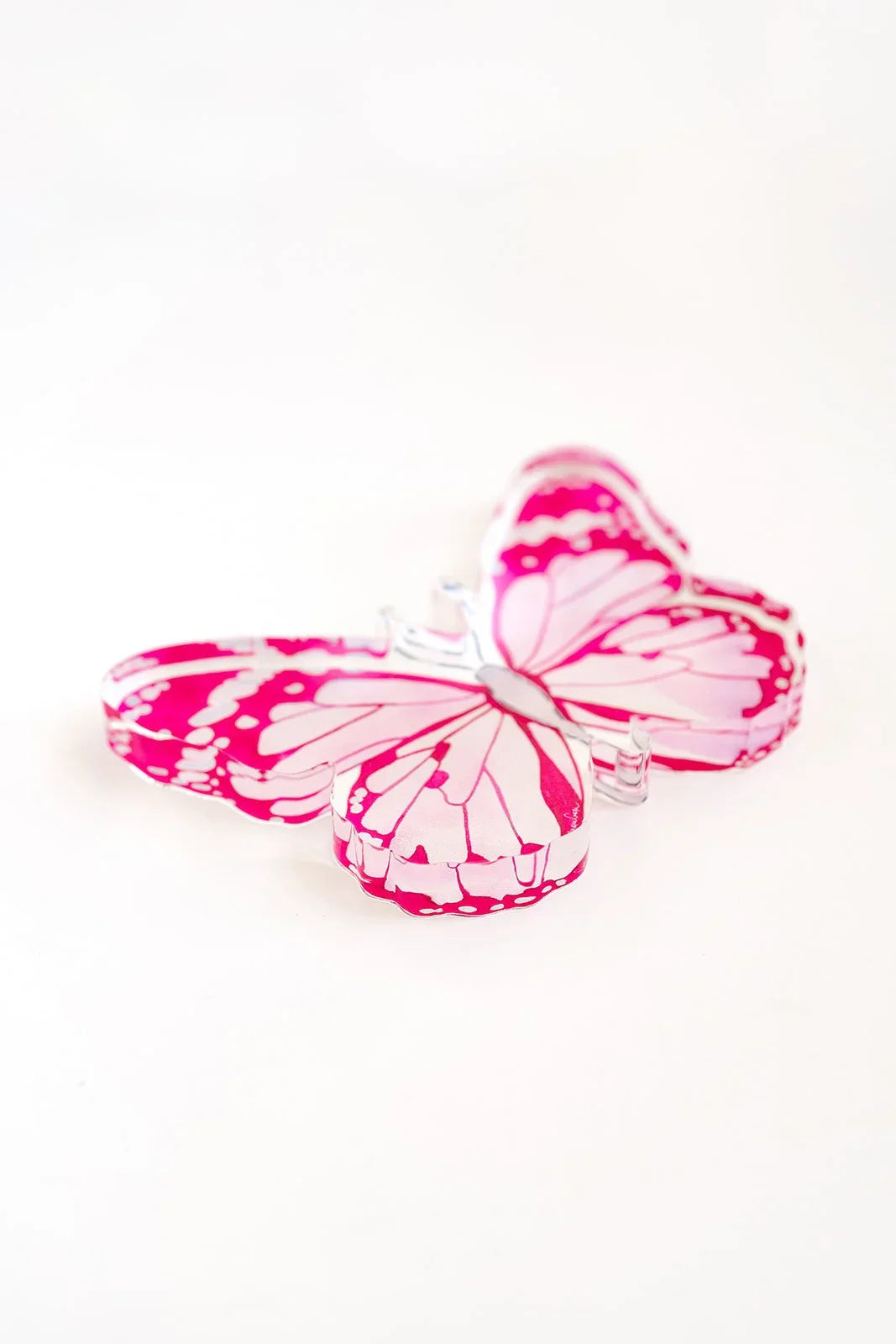 Pink Butterfly Acrylic Art Block Small