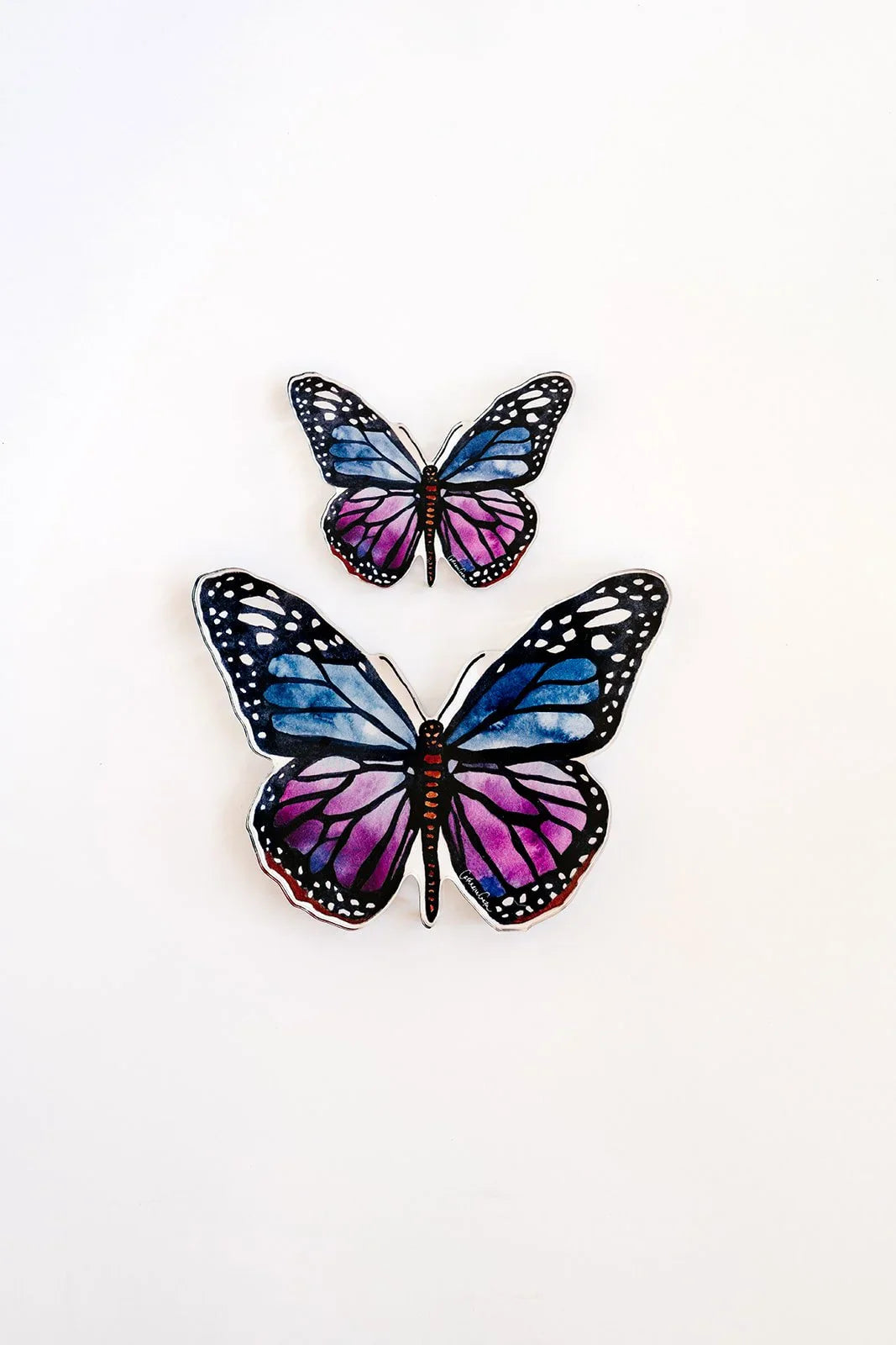 Purple Butterfly Acrylic Art Block Small