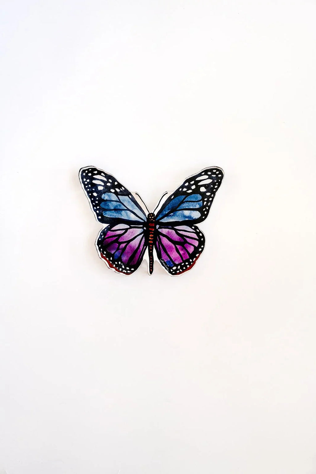 Purple Butterfly Acrylic Art Block Small