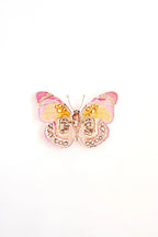Pink and Green Butterfly Acrylic Art Block Large