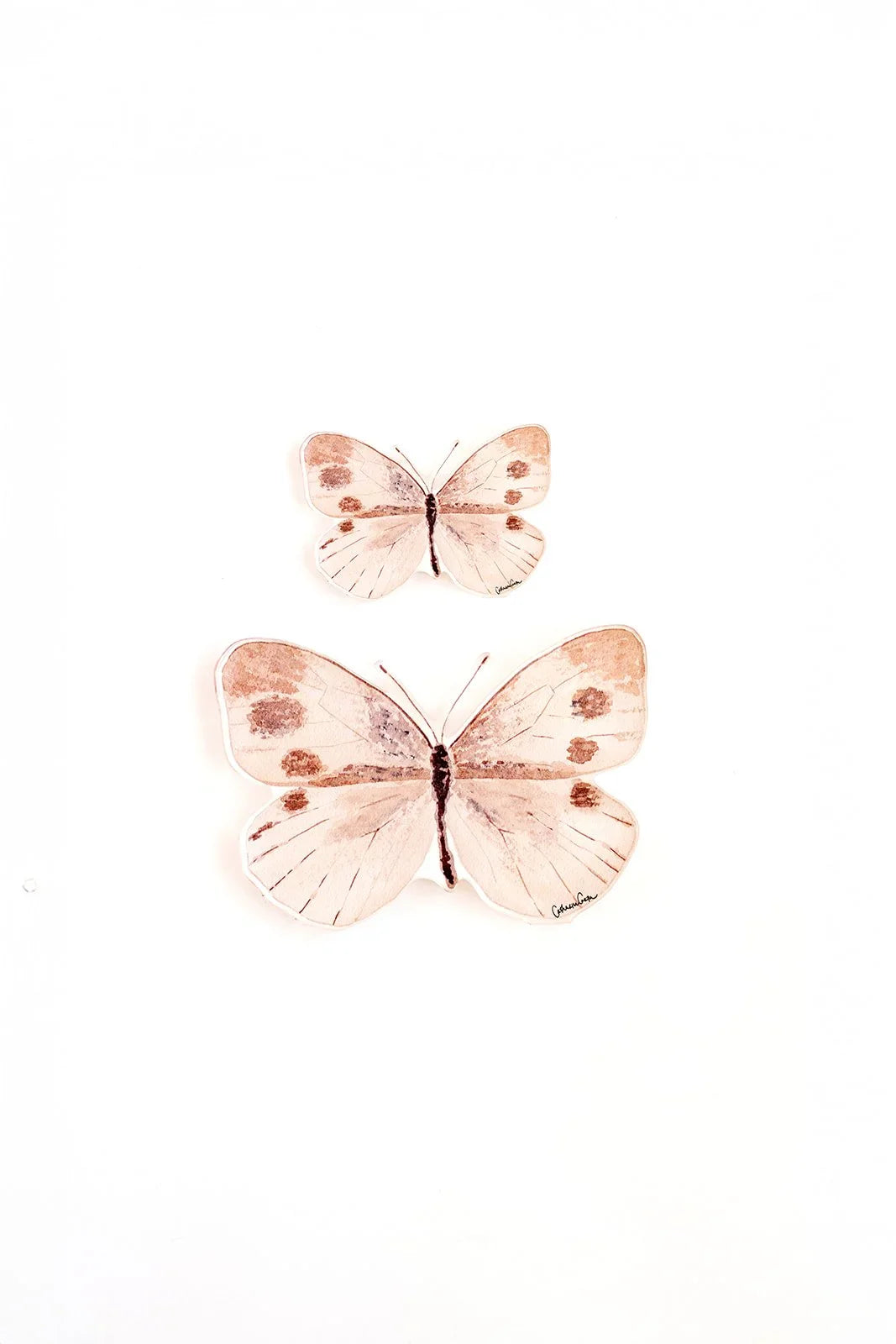Neutral Butterfly Acrylic Art Block Large