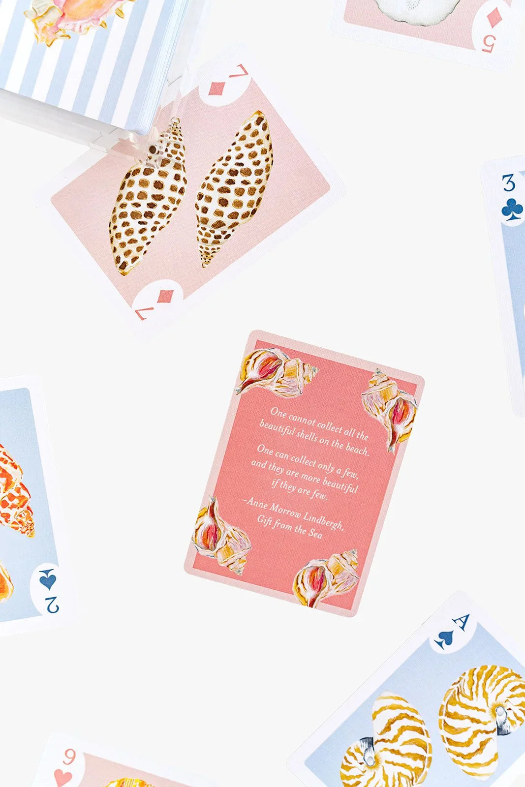 Seashell Playing Cards with Acrylic Box