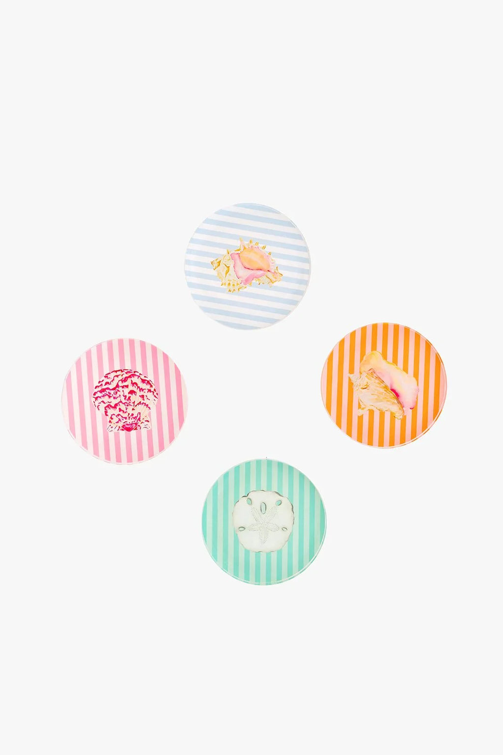 Acrylic Seashell Coaster Set