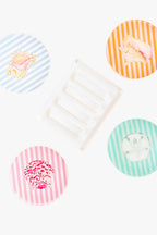 Acrylic Seashell Coaster Set