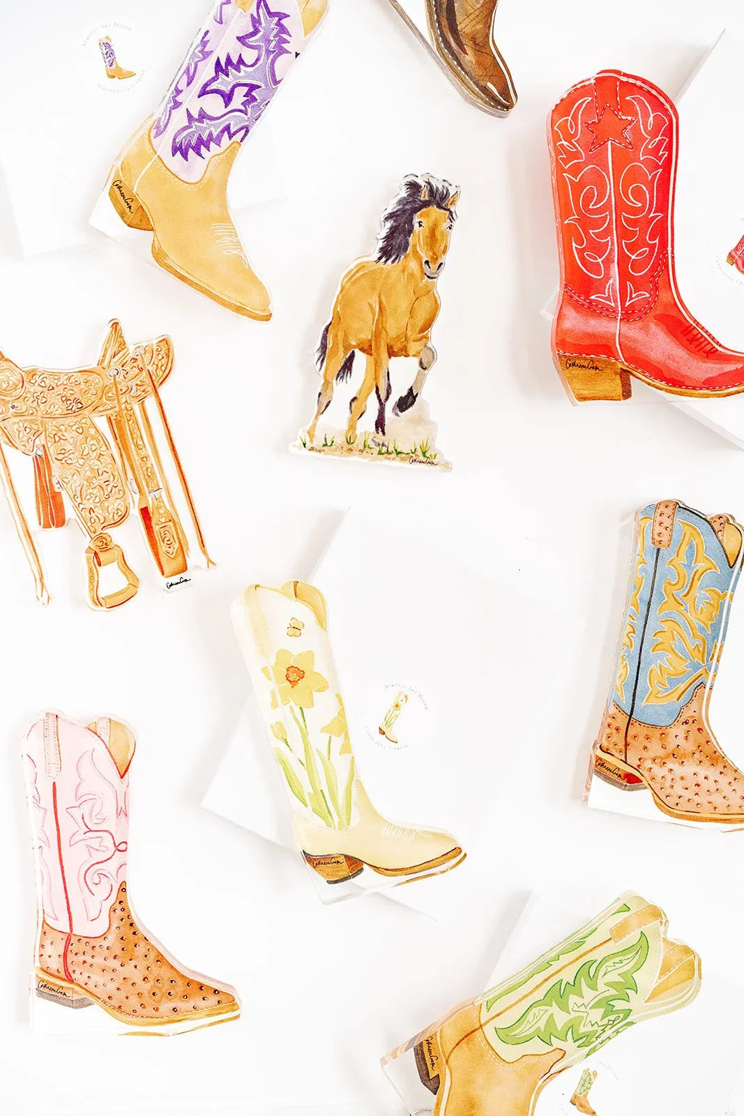 Western Saddle Acrylic Art Block