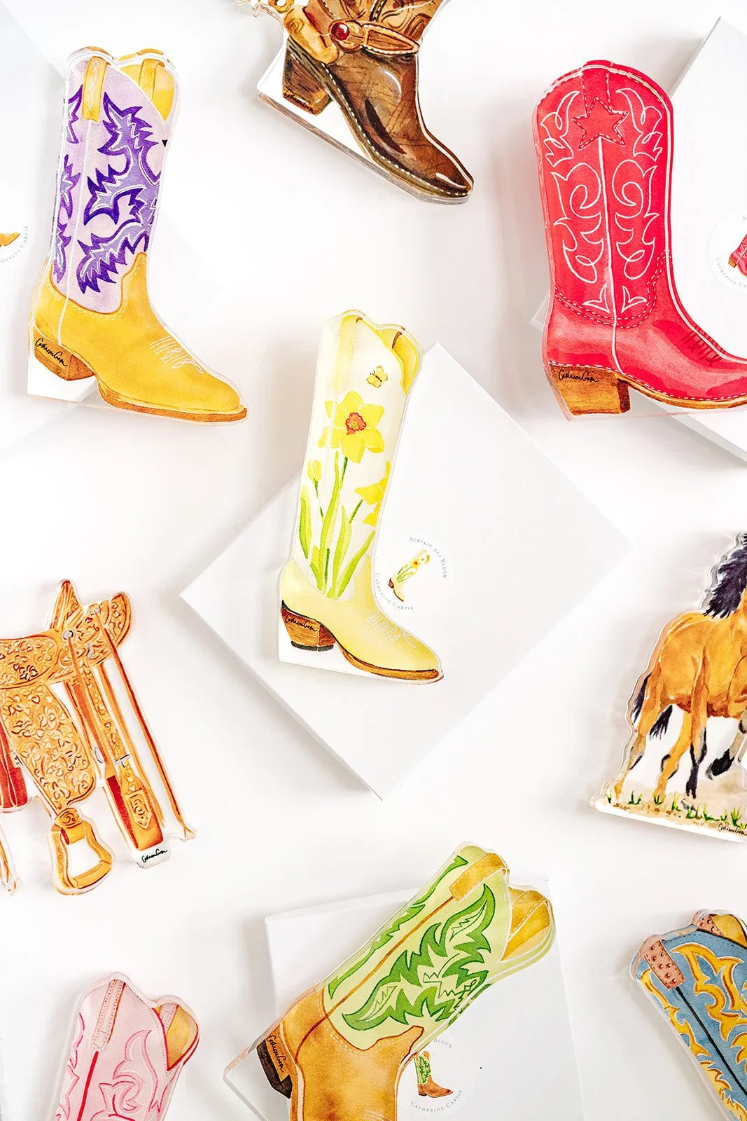 Western Saddle Acrylic Art Block