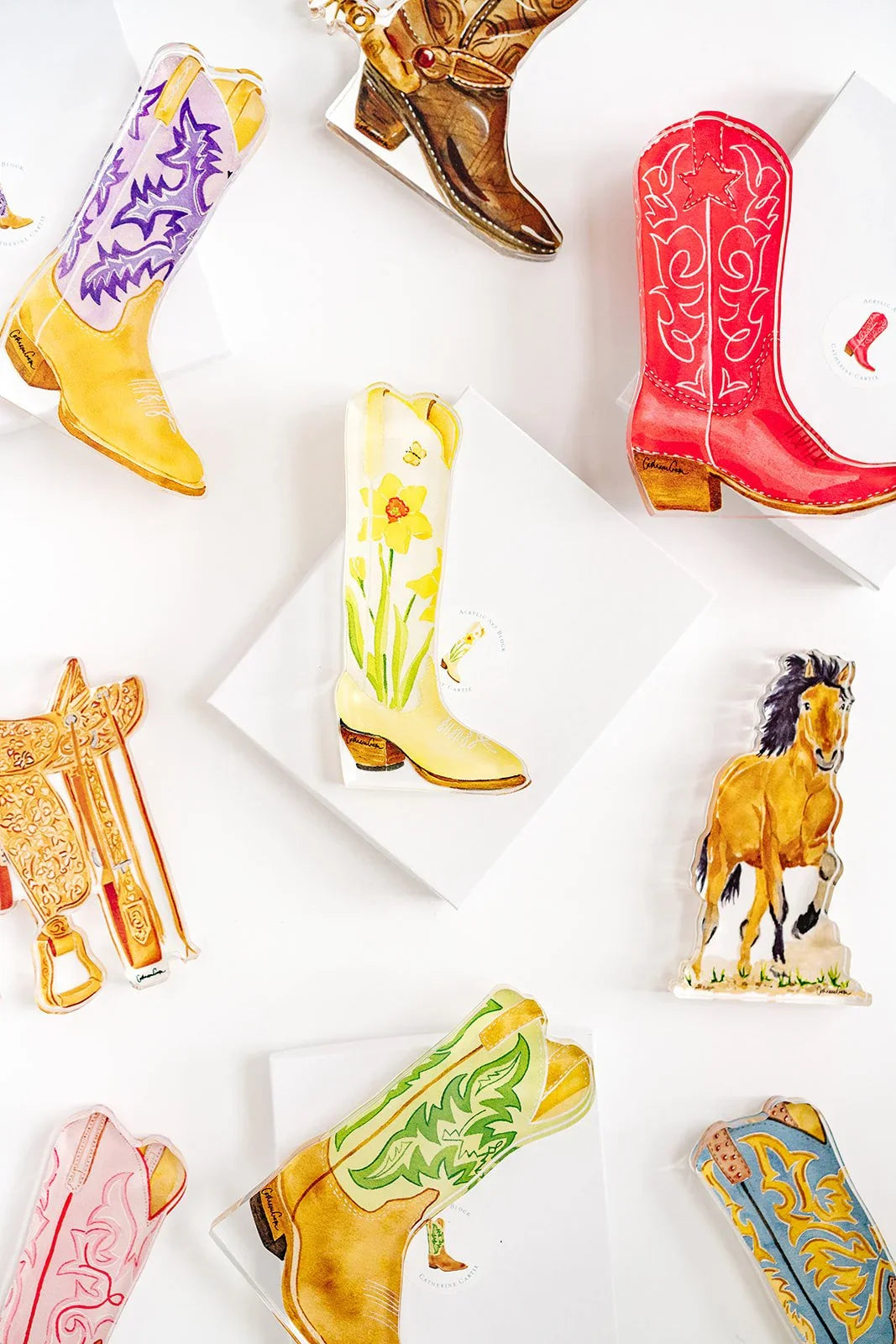 Daffodil Boot Acrylic Art Block