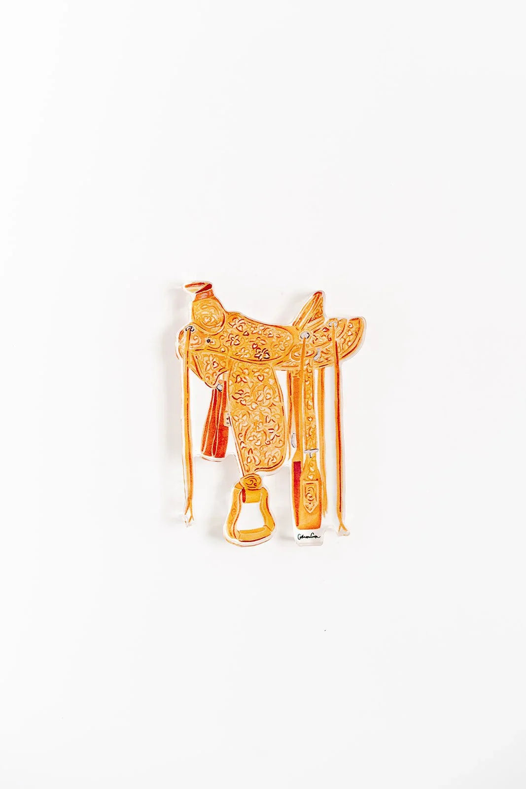 Western Saddle Acrylic Art Block