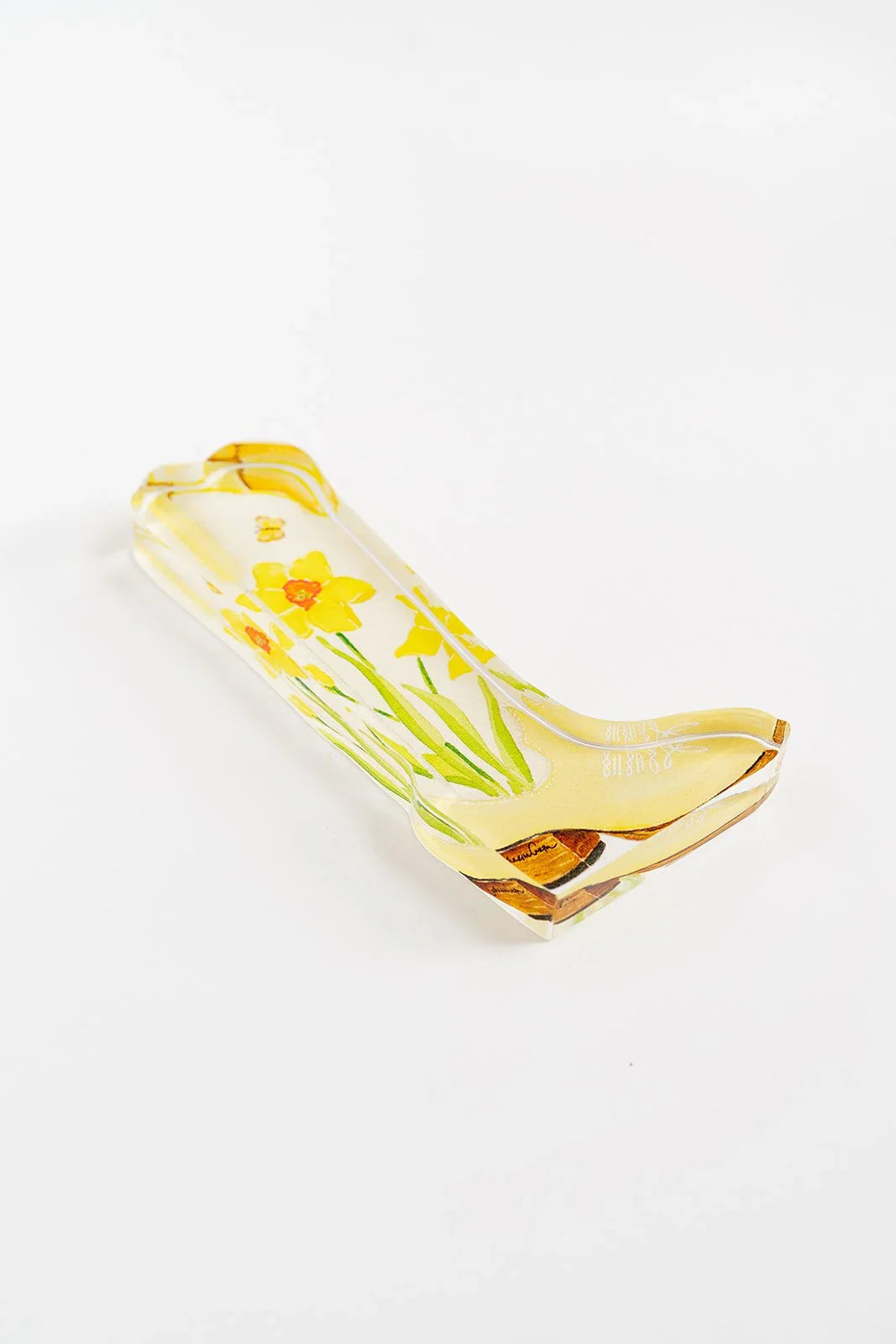 Daffodil Boot Acrylic Art Block