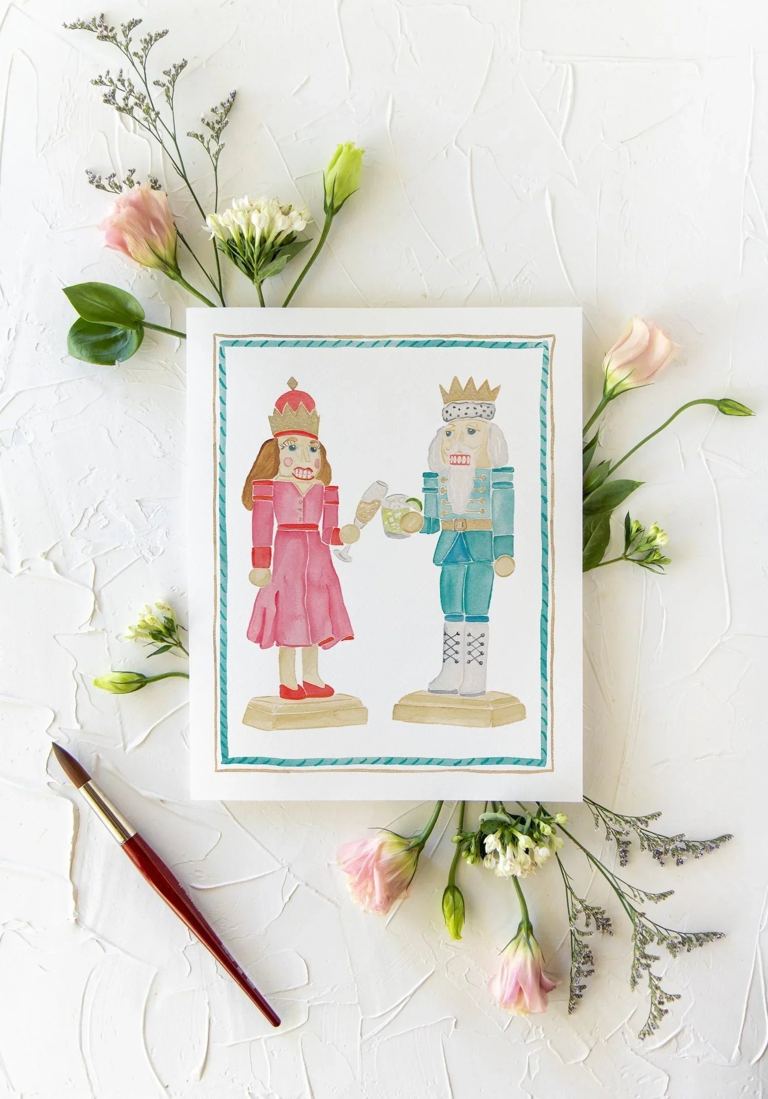 Pastel Nutcracker Art Prints 8x10