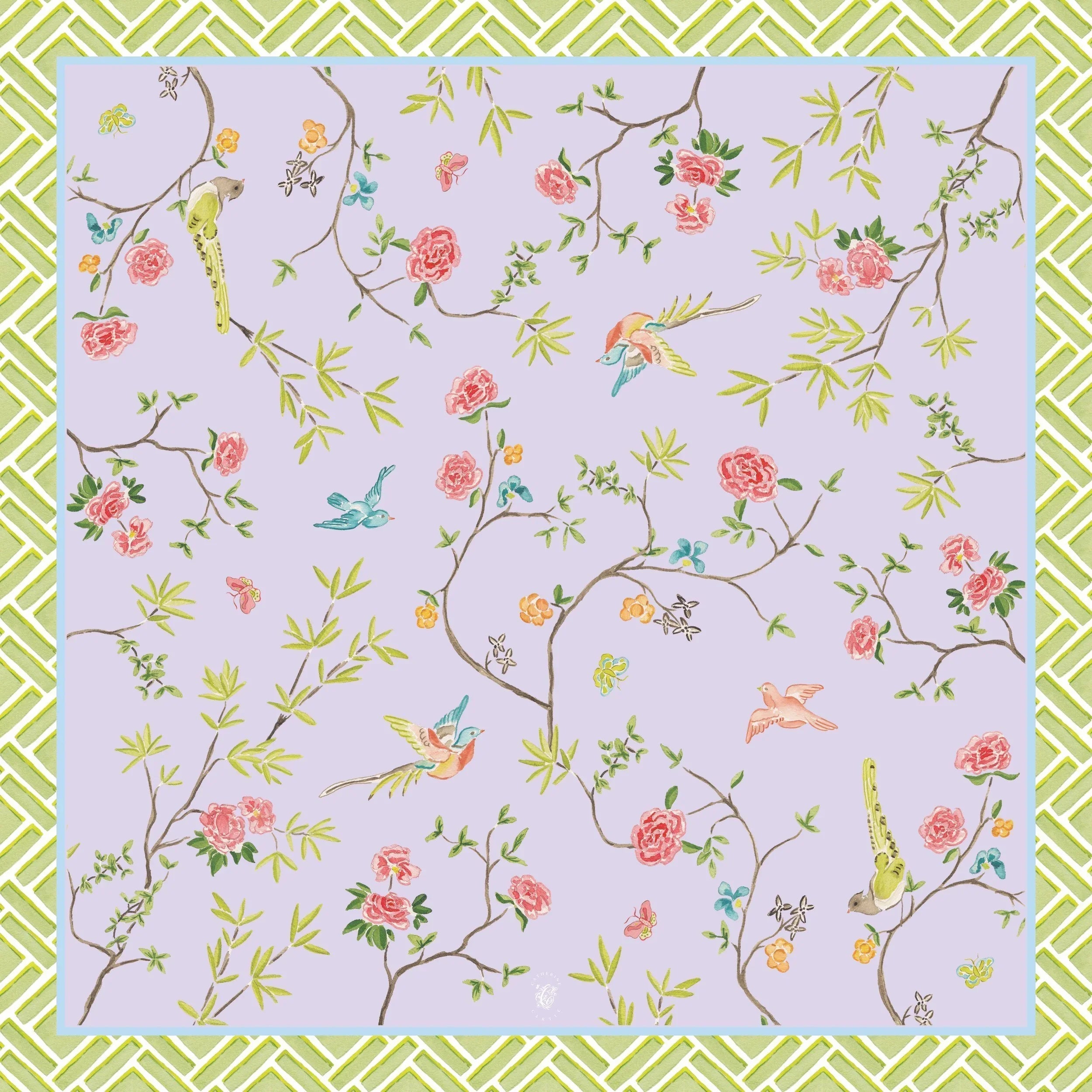 Lavender Chinoiserie Scarf