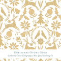 Gift Wrap - Christmas Otomi Gold