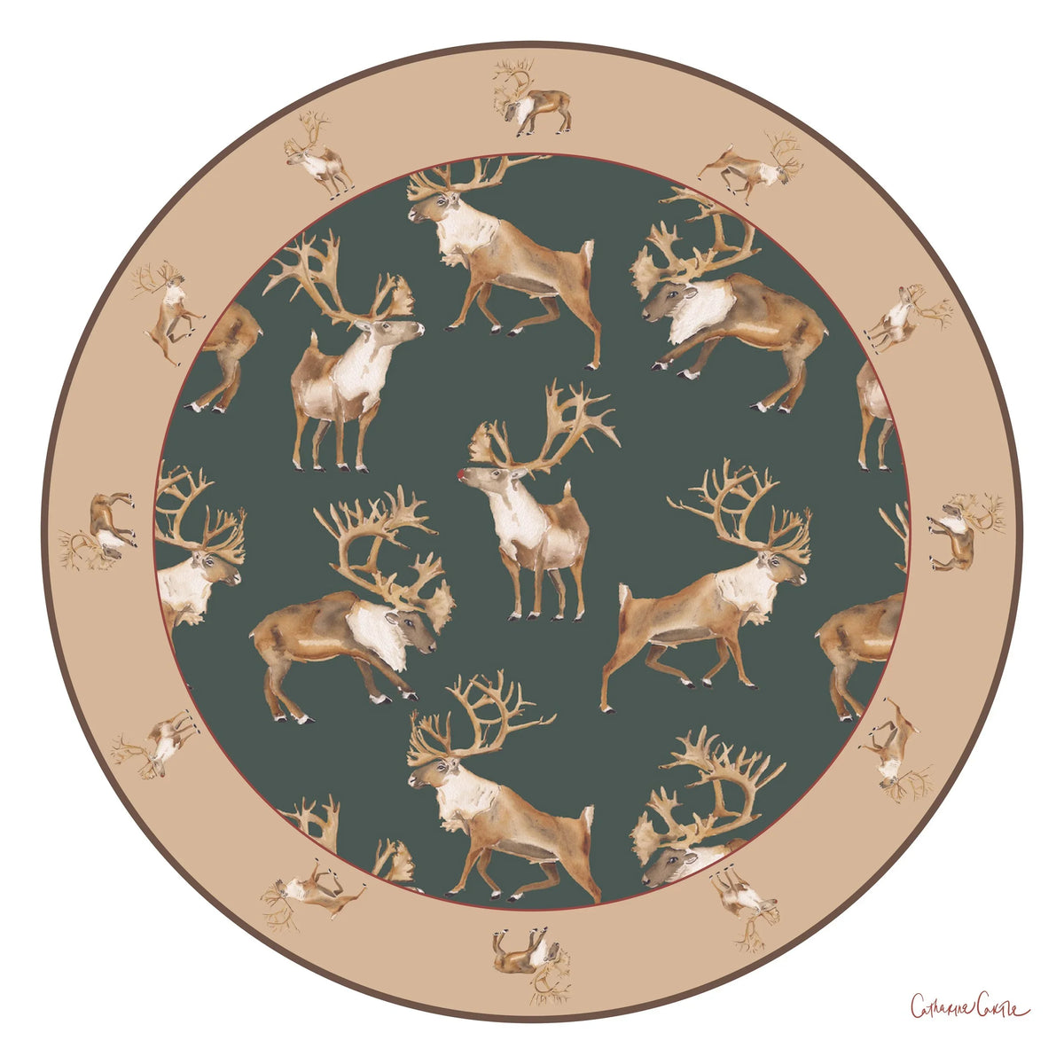 Caribou Melamine Plate Set of Four