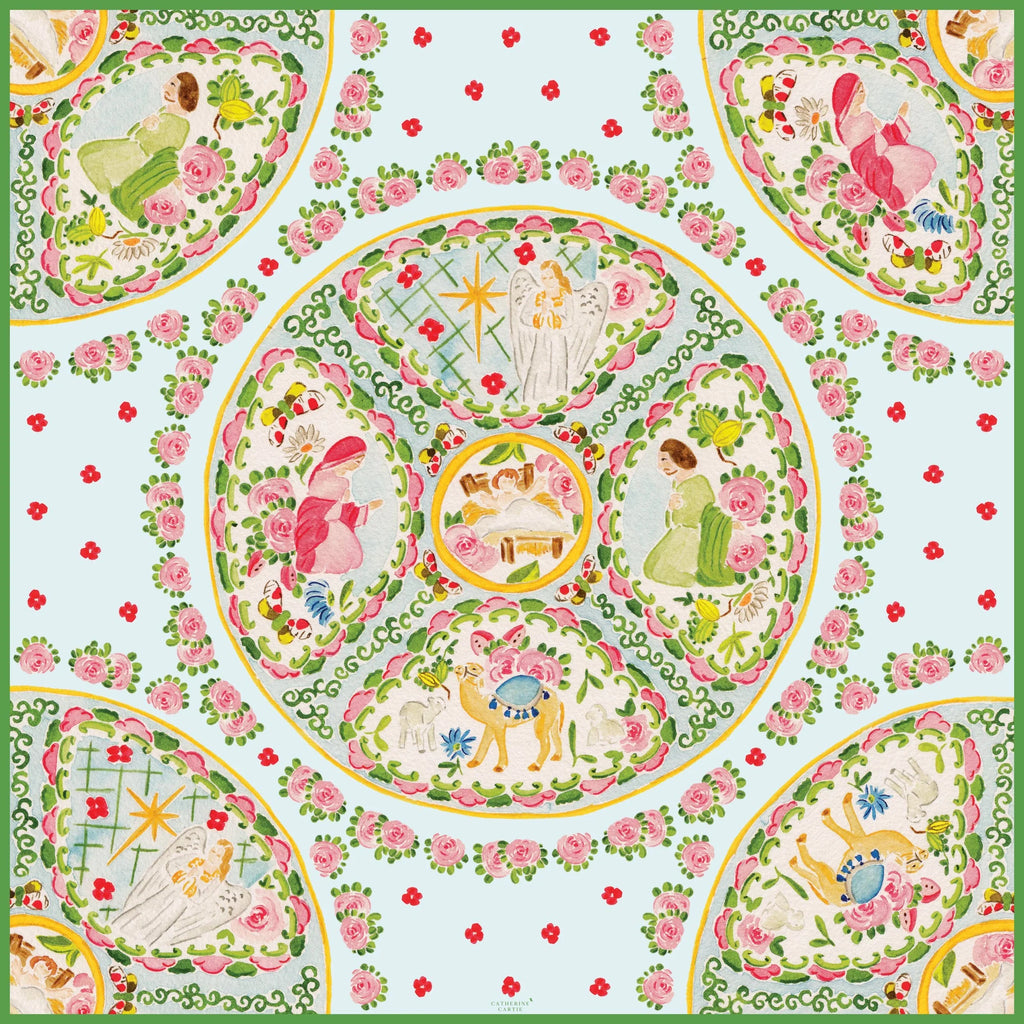 Christmas Rose Medallion Scarf