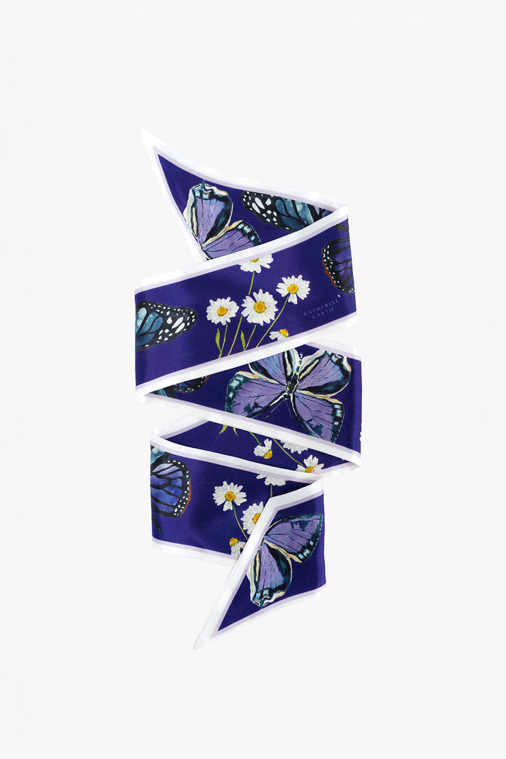 Purple Silk Ribbon Scarf