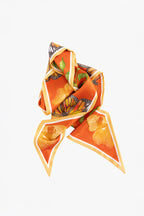 Orange Silk Ribbon Scarf