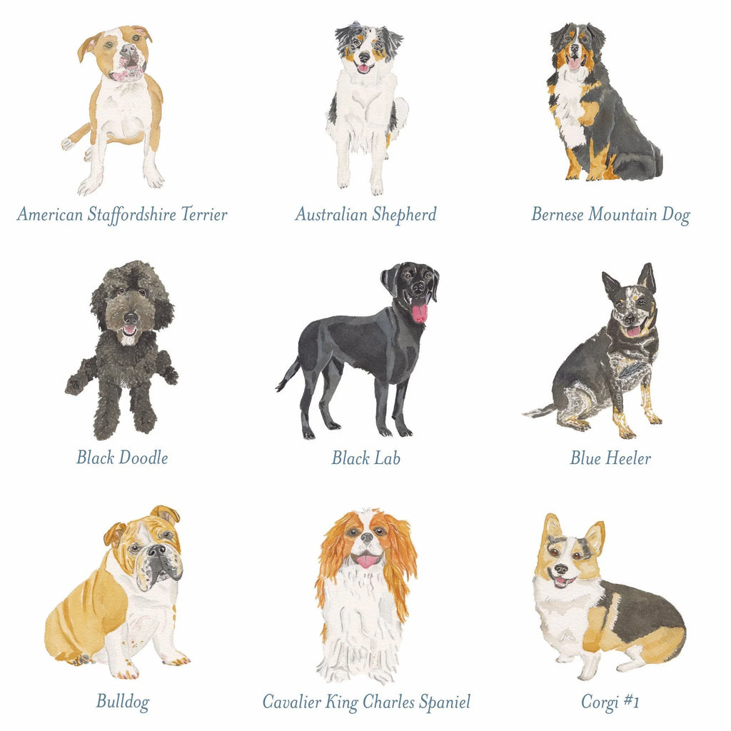 Personalized Dog Flat Notecards
