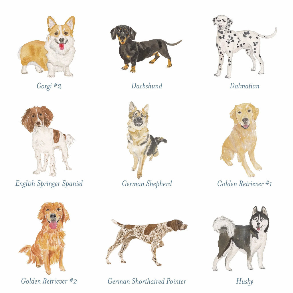 Personalized Dog Flat Notecards