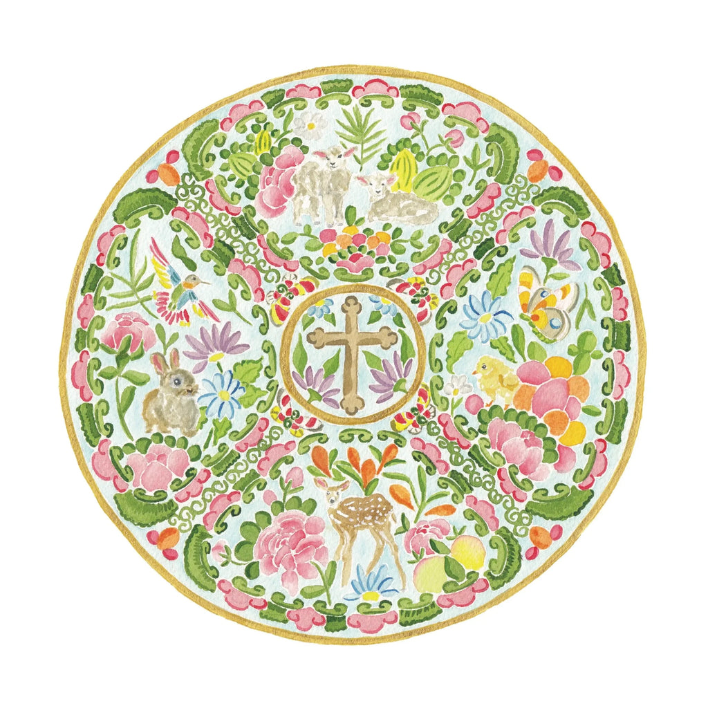 Easter Rose Medallion Print 11x14