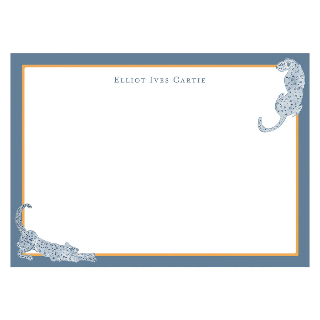 Personalized Jaguar Flat Notecards