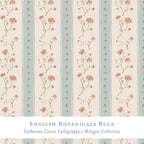 Gift Wrap - English Botanicals Blue