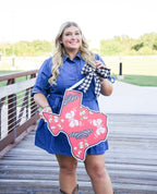FPE x Catherine Cartie Red and Black Texas Door Hanger