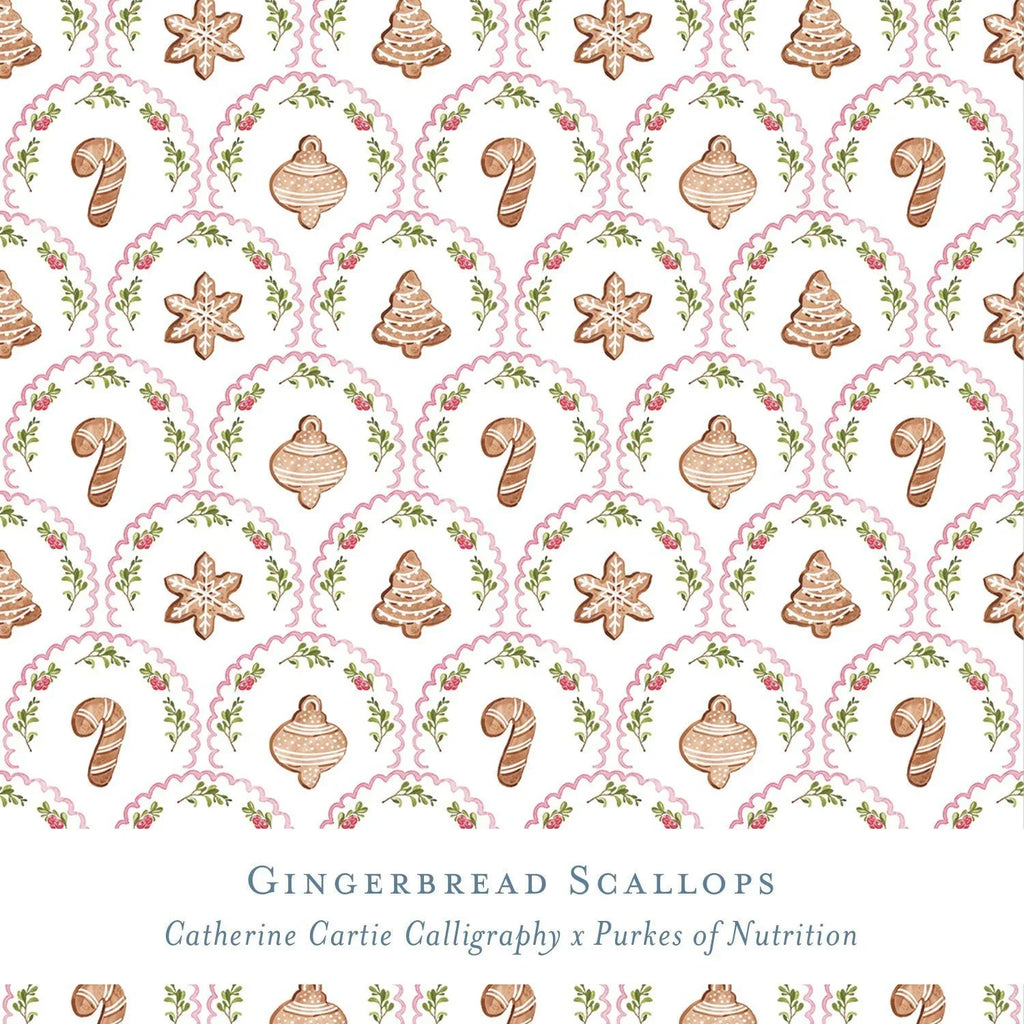 Gift Wrap - Gingerbread Scallops