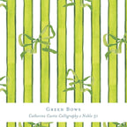 Gift Wrap - Green Bows