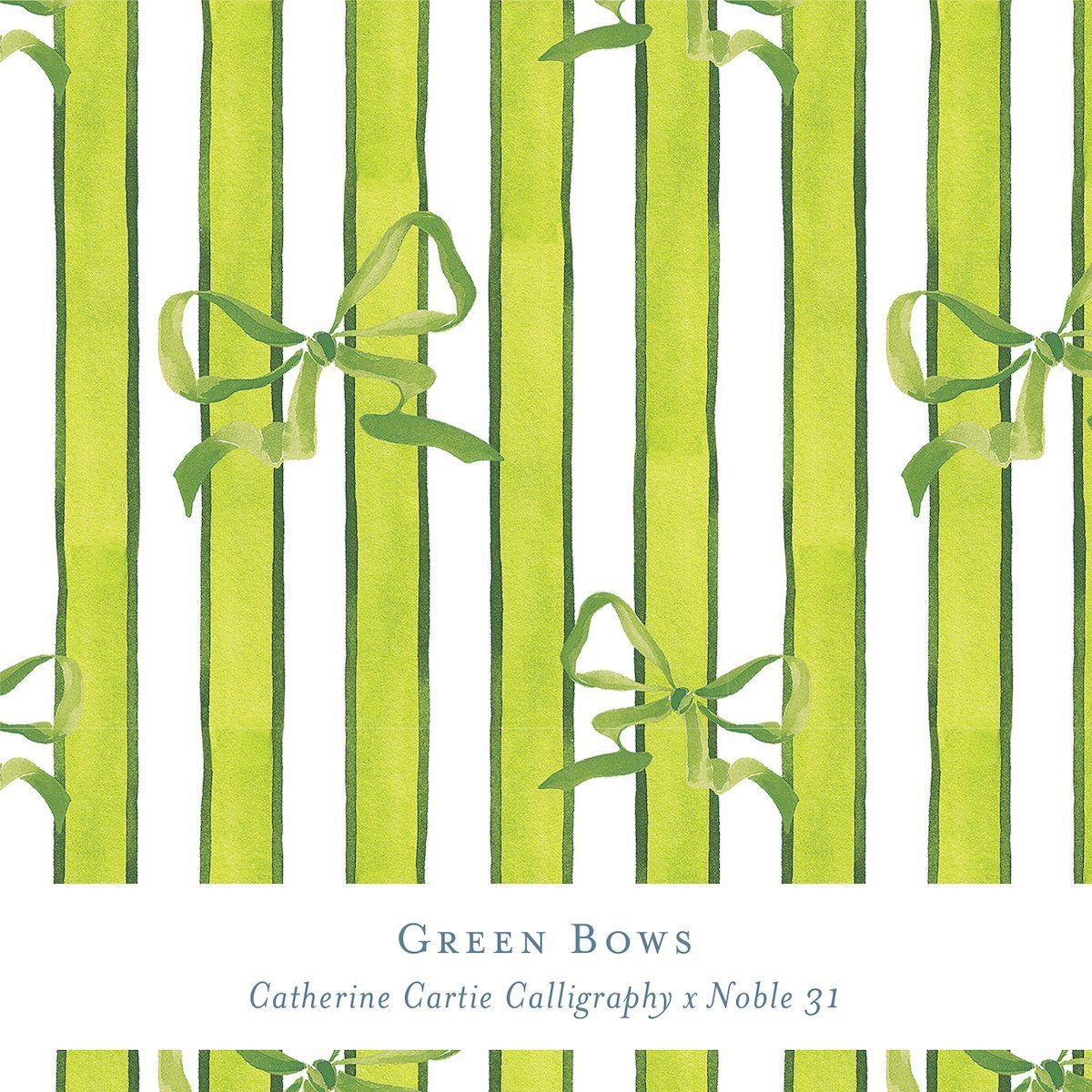 Gift Wrap - Green Bows