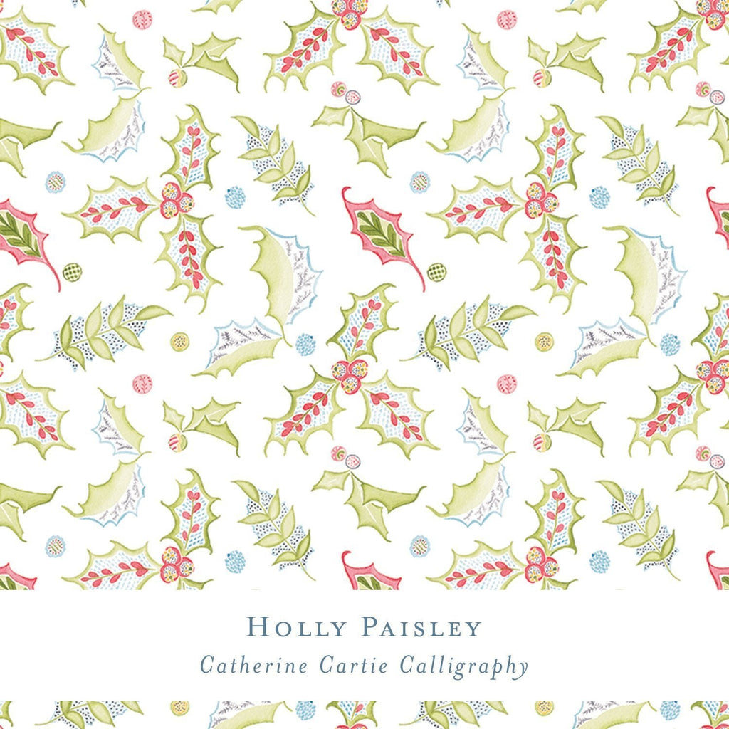 Gift Wrap - Holly Paisley