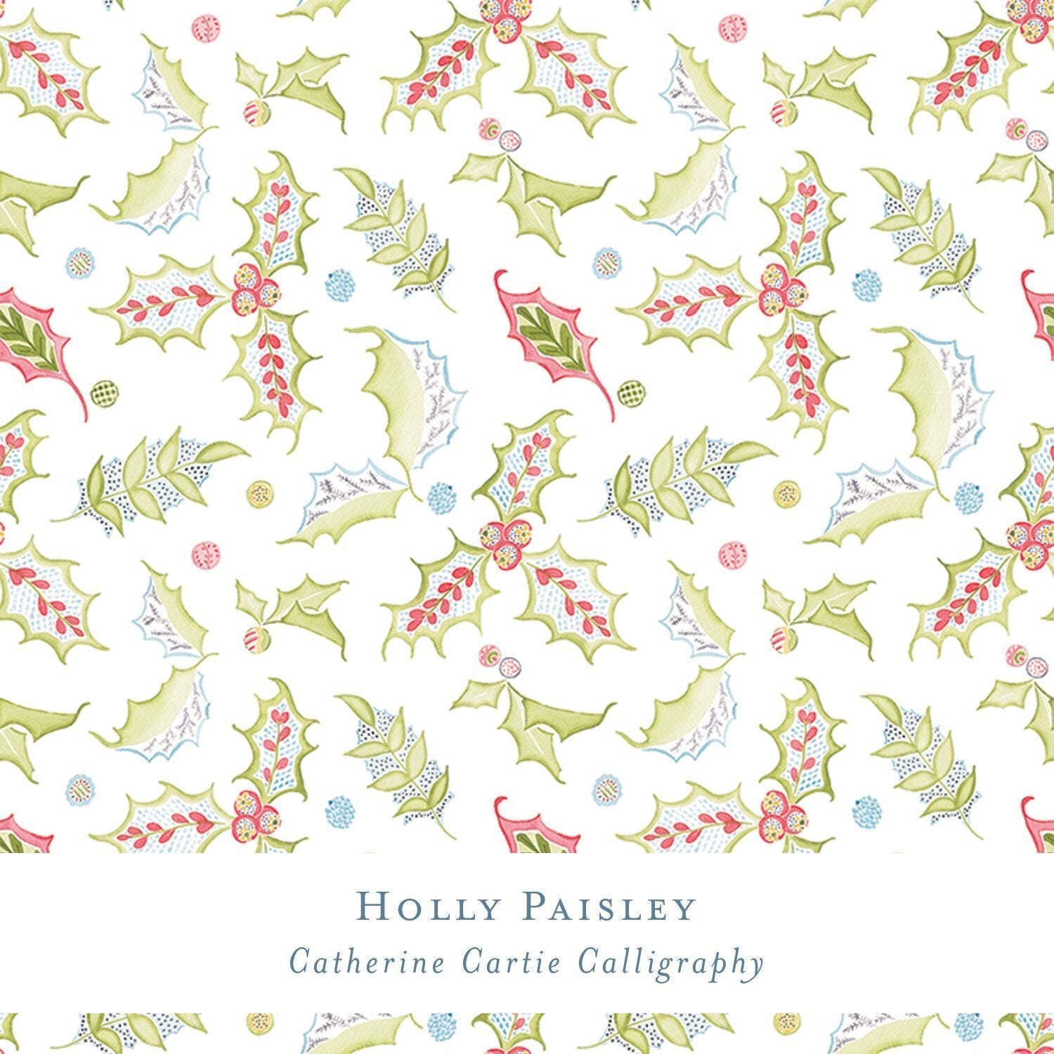 Gift Wrap - Holly Paisley