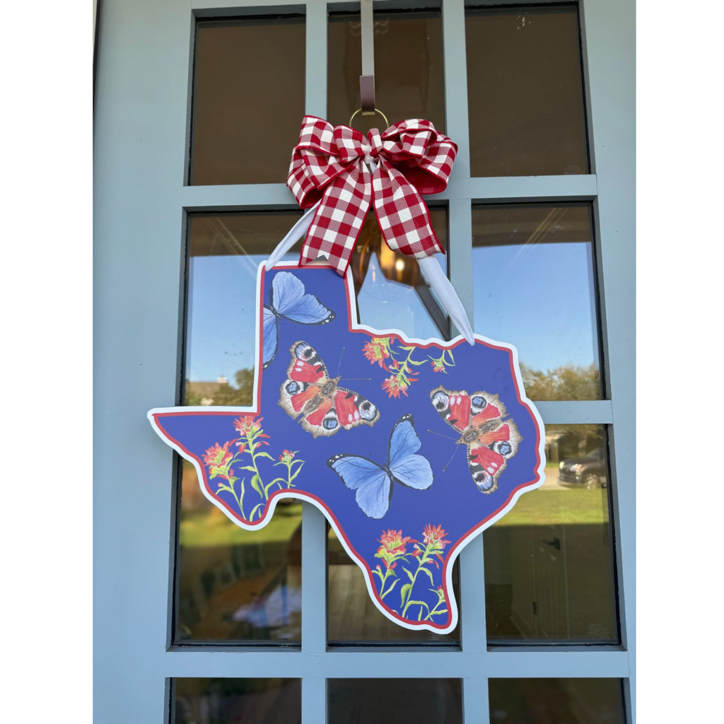 FPE x Catherine Cartie Blue and Red Texas Door Hanger