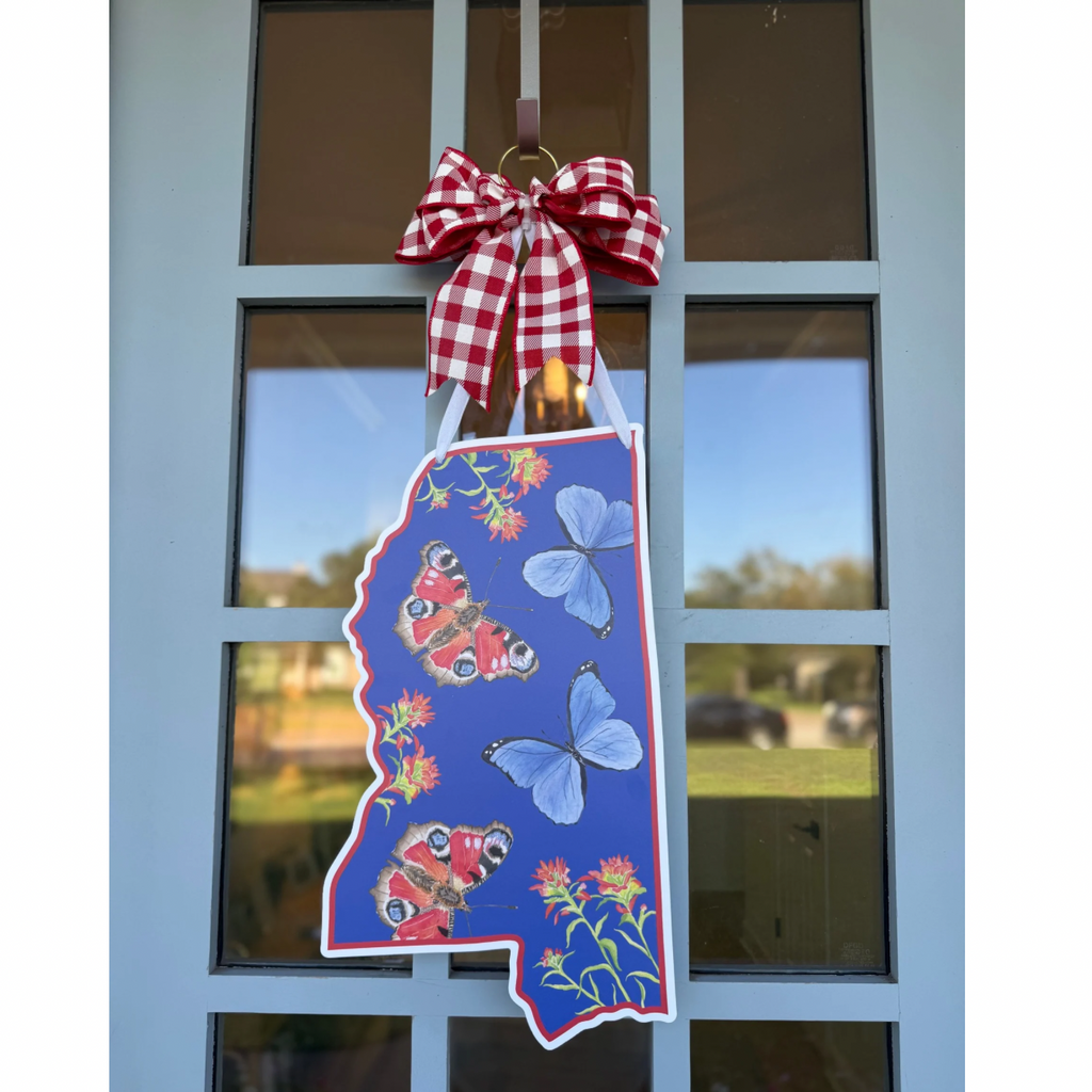 FPE x Catherine Cartie Red and Blue Mississippi Door Hanger