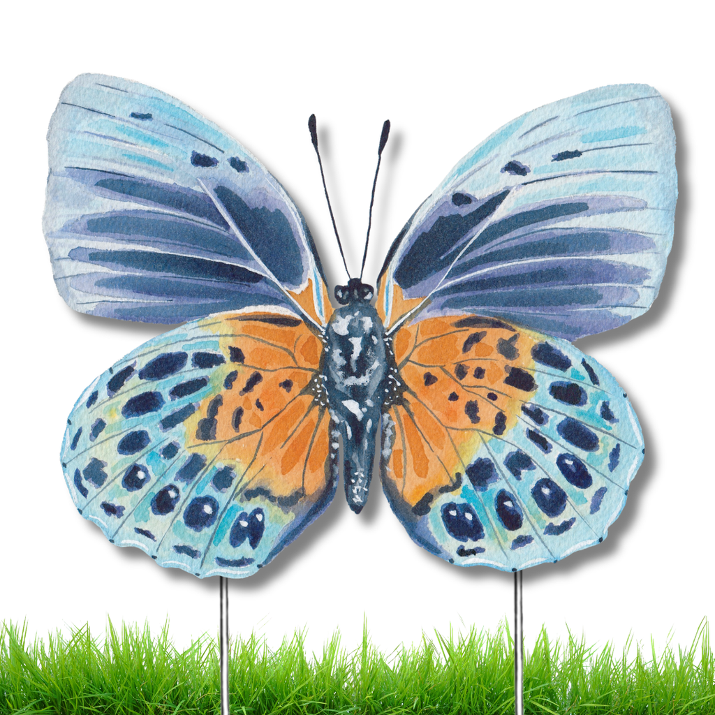FPE x Catherine Cartie Autumn Blue Butterfly Garden Stake