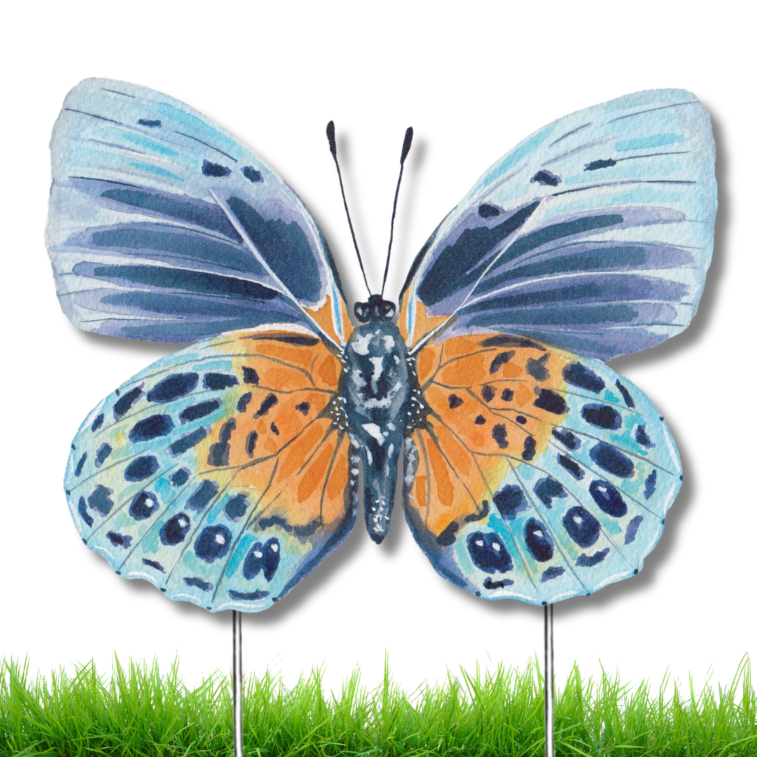 FPE x Catherine Cartie Autumn Blue Butterfly Garden Stake