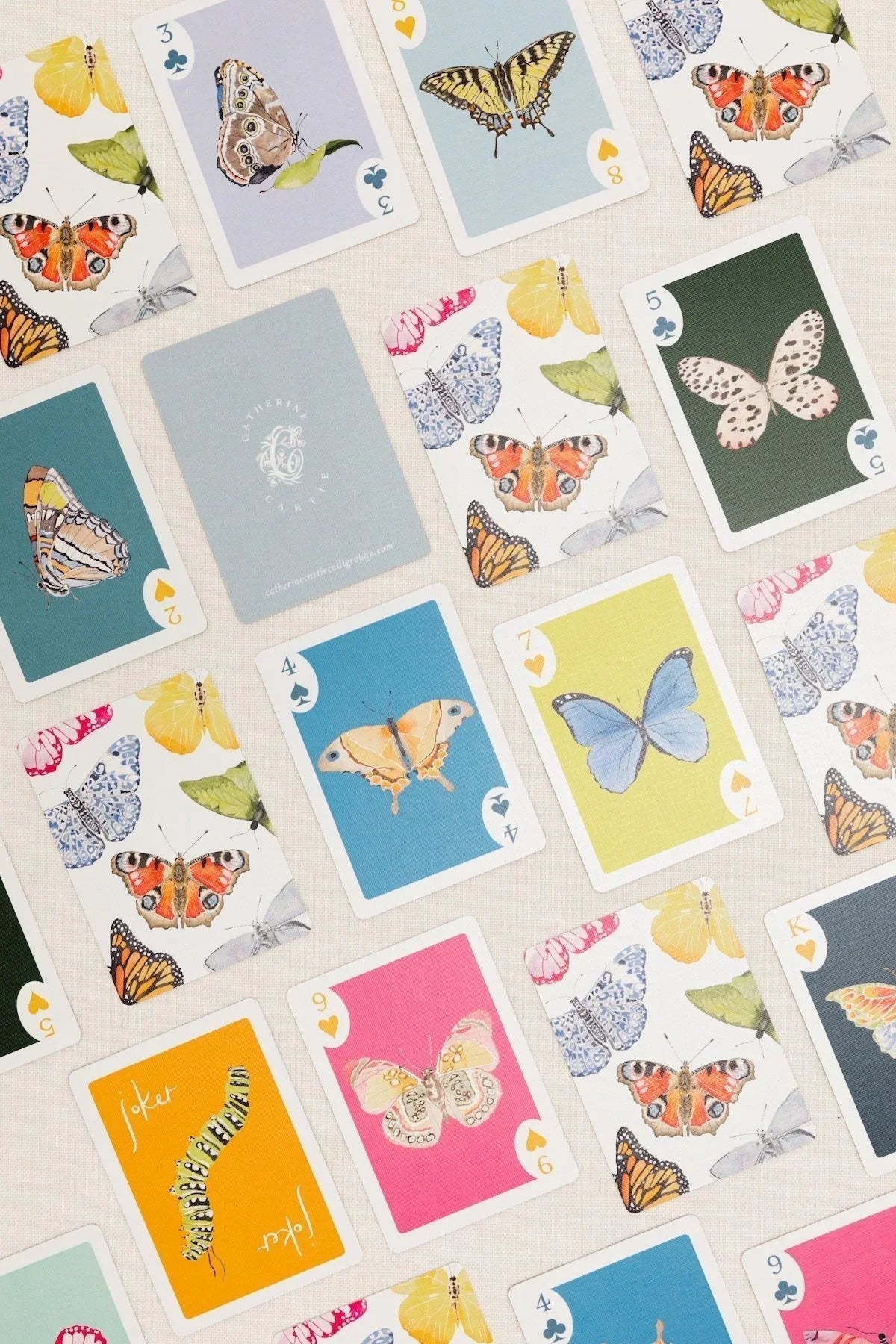 Double Deck of Butterfly Playing Cards with Acrylic Box