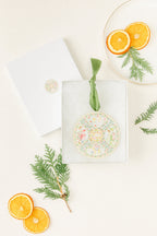 Rose Medallion Nativity Ornament
