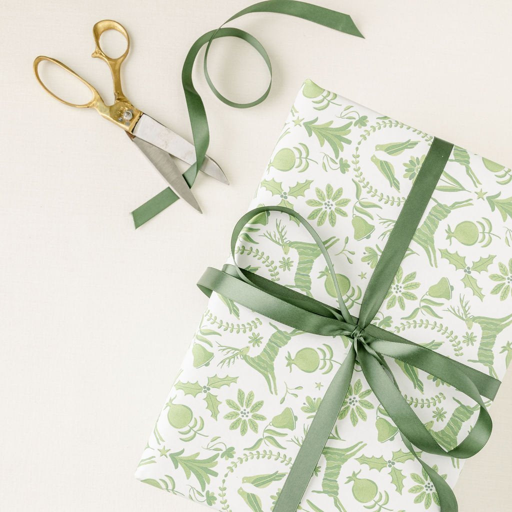Gift Wrap - Orange Tree Check
